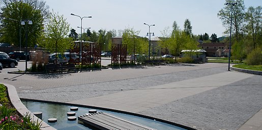 Bild på torget i Hofors centrum