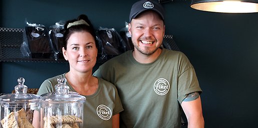 Linda Ahlsén och Fredrik Nylén, företagare i Hofors kommun