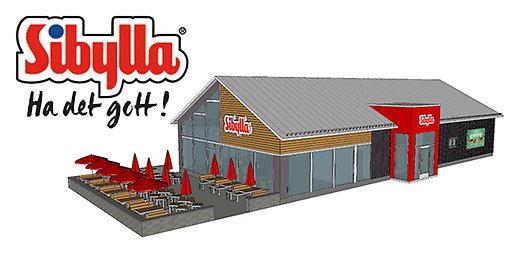 Animerad bild över kommande Sibyllarestaurang i Hofors